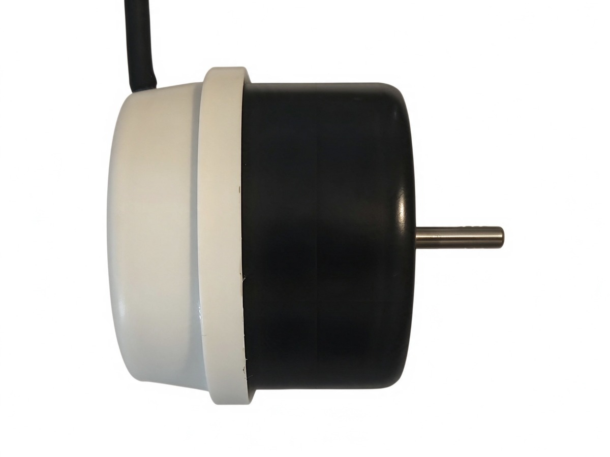 Side view of BLDC-R-MD8E brushless DC motor for bathroom ventilation fan