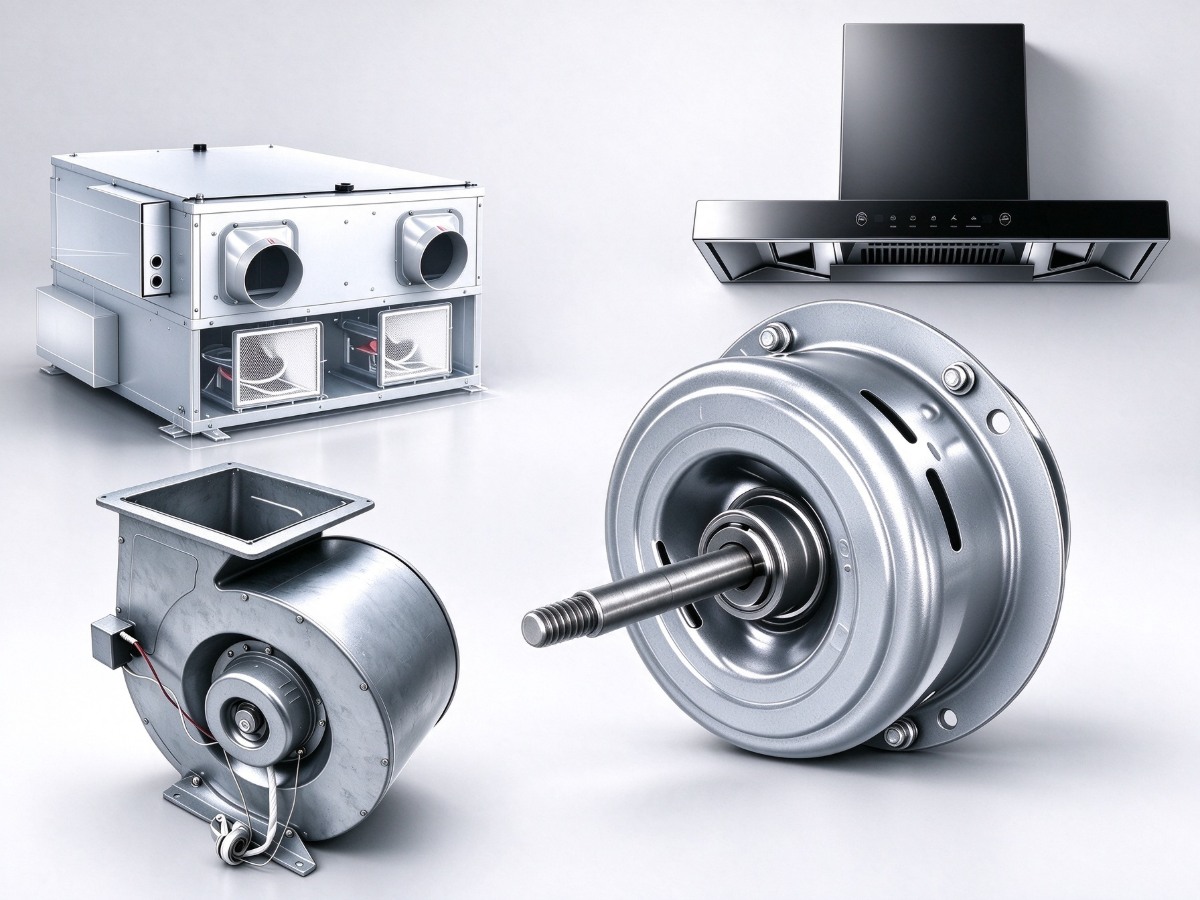 Capacitor motor for a range hood and fresh-air centrifugal blower